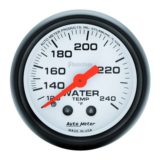 Auto Meter 5732 Phantom Mechanical Water Temperature Gauge, 2-1/16 In. Auto Meter 5732 Phantom Mechanical Water Temperature Gauge, 2-1/16 In.