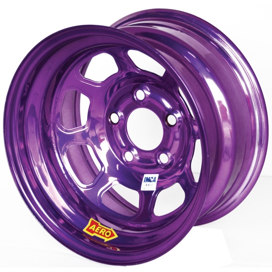 Aero 52-984520PUR 52 Series 15x8 Wheel, 5 on 4-1/2 BP, 2 Inch BS IMCA Aero 52-984520PUR 52 Series 15x8 Wheel, 5 on 4-1/2 BP, 2 Inch BS IMCA