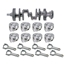 Forged Small Block Chevy Rotating Assembly, 421 .283 Dome, 400 Mains, 6 Rod Forged Small Block Chevy Rotating Assembly, 421 .283 Dome, 400 Mains, 6 Rod
