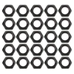 Steel Black Thin Nylock Nuts, 1/2 Inch-20 Thread - Pack of 25
