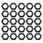 Steel Black Thin Nylock Nuts, 1/2 Inch-20 Thread - Pack of 25