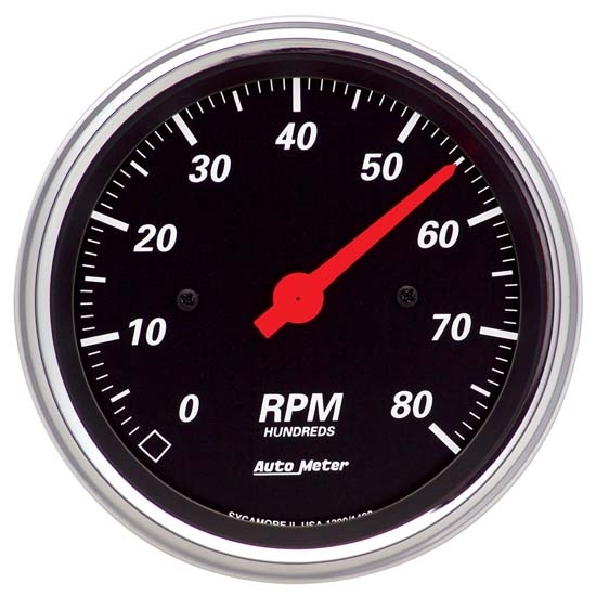 Auto Meter 1490 Designer Black Air-Core In-Dash Tachometer Gauge Auto Meter 1490 Designer Black Air-Core In-Dash Tachometer Gauge
