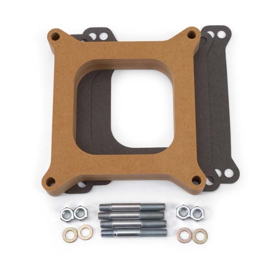 Edelbrock 8720 4 Barrel Carburetor Spacer, Wood, 1 Inch