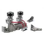 Chrome 9 Super 7® Carbs, Offenhauser 1073 Super Intake, 1942-1948 Ford V8