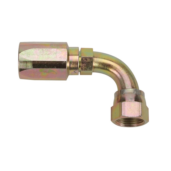 Steel 10 AN Fitting for Aeroquip FC300 High Pressure Hose, 90 Degree