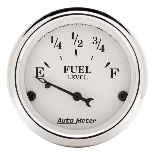 Auto Meter 1605 Old-Tyme White Air-Core Fuel Level Gauge, 2-1/16 Inch Auto Meter 1605 Old-Tyme White Air-Core Fuel Level Gauge, 2-1/16 Inch