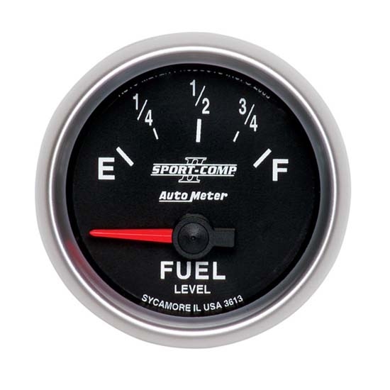 Auto Meter 3613 Sport-Comp II Air-Core Fuel Level Gauge, 2-1/16 Inch Auto Meter 3613 Sport-Comp II Air-Core Fuel Level Gauge, 2-1/16 Inch