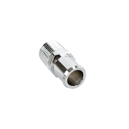 Short Chrome Heater Hose Fitting, 3/4 Inch Hose Short Chrome Heater Hose Fitting, 3/4 Inch Hose