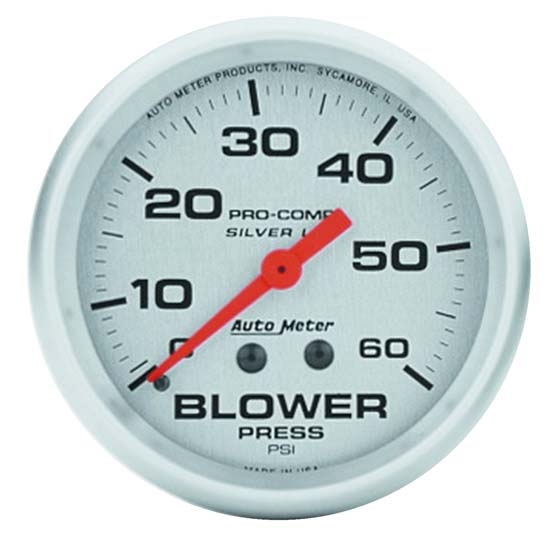Auto Meter 4602 Ultra-Lite Mech Blower Pressure Gauge, 60 PSI, 2-5/8 Auto Meter 4602 Ultra-Lite Mech Blower Pressure Gauge, 60 PSI, 2-5/8