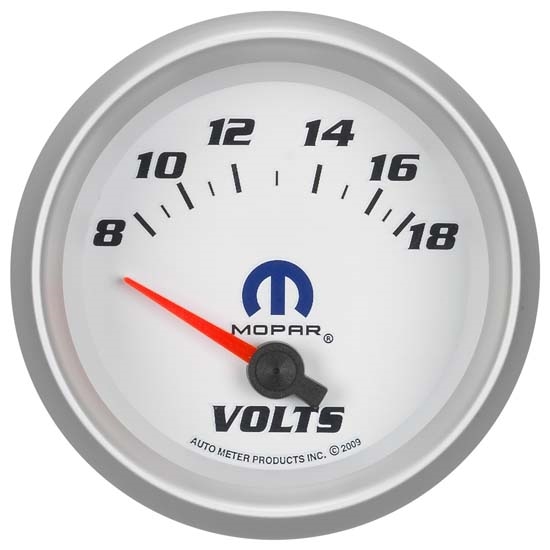 Auto Meter 880252 Mopar Air-Core Voltmeter Gauge, 2-5/8 Inch, 18V Auto Meter 880252 Mopar Air-Core Voltmeter Gauge, 2-5/8 Inch, 18V