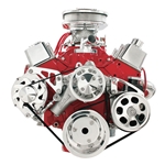 Billet FM2122PC S/B Chevy Mid Mount Serpentine Conversion Kit-Press-On