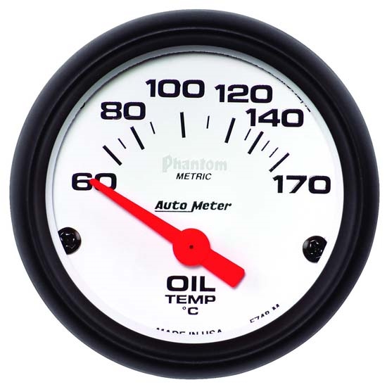 Auto Meter 5748-M Phantom Air-Core Electric Oil Temp Gauge, 2-1/16 In. Auto Meter 5748-M Phantom Air-Core Electric Oil Temp Gauge, 2-1/16 In.