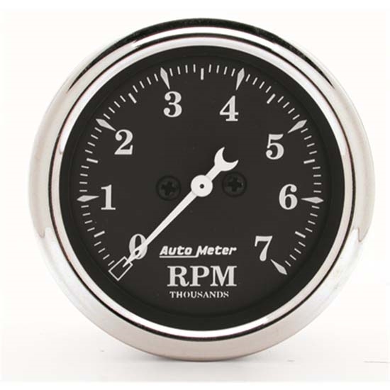 Auto Meter 1797 Old Tyme Black Air-Core In-Dash Tachometer, 2-1/16 Auto Meter 1797 Old Tyme Black Air-Core In-Dash Tachometer, 2-1/16