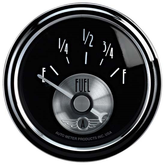 Auto Meter 2014 Prestige Black Diamond Air-Core Fuel Level Gauge Auto Meter 2014 Prestige Black Diamond Air-Core Fuel Level Gauge