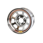 Bassett 55S56C 15X15 D-Hole 5 on 5 6 Inch Backspace Chrome Wheel
