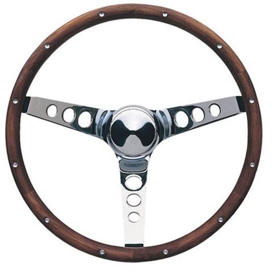 Garage Sale - 13-1/2 Inch Classic Wood 3-Spoke Steering Wheel