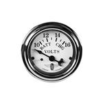 Stewart Warner Individual Voltmeter White Face