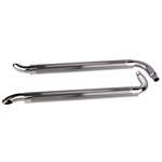 Chrome Side Exhaust Pipes w/ Mufflers 80