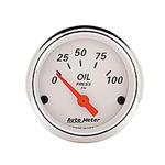 Auto Meter White Electric Oil Pressure Gauge