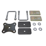 Front Spring U-Bolt / Clamp Plate Kit - Stainless U-Bolts