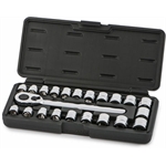 22 Piece 3/8 Inch Low Pro Socket Set