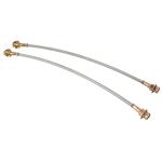 Stainless Braided 19 Inch Front Brake Hoses 10mm-1.5