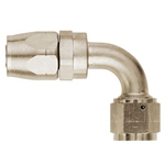 90 Degree AN8 Hose End Fitting Nickel