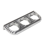 Finned 3 Gauge Panel Polished