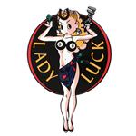 Lady Luck Aluminum Sign