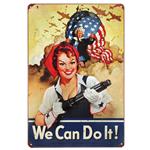 We Can Do It! Vintage Metal Sign