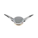 Undrilled Gull Wing Cap Chrome