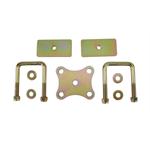 Front Spring U-Bolt / Clamp Plate Kit - Plain U-Bolts