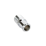 Chrome Heater Hose Fitting Short 3/4