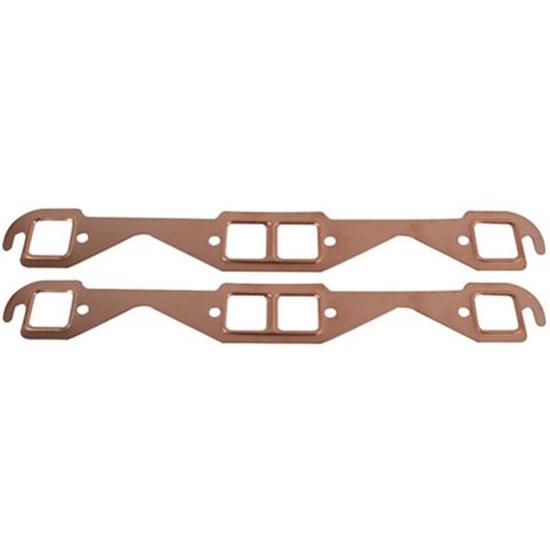 New Speedway SBC Chevy Copper Exhaust Gasket Square Port 1 3 8 x 1 3 8