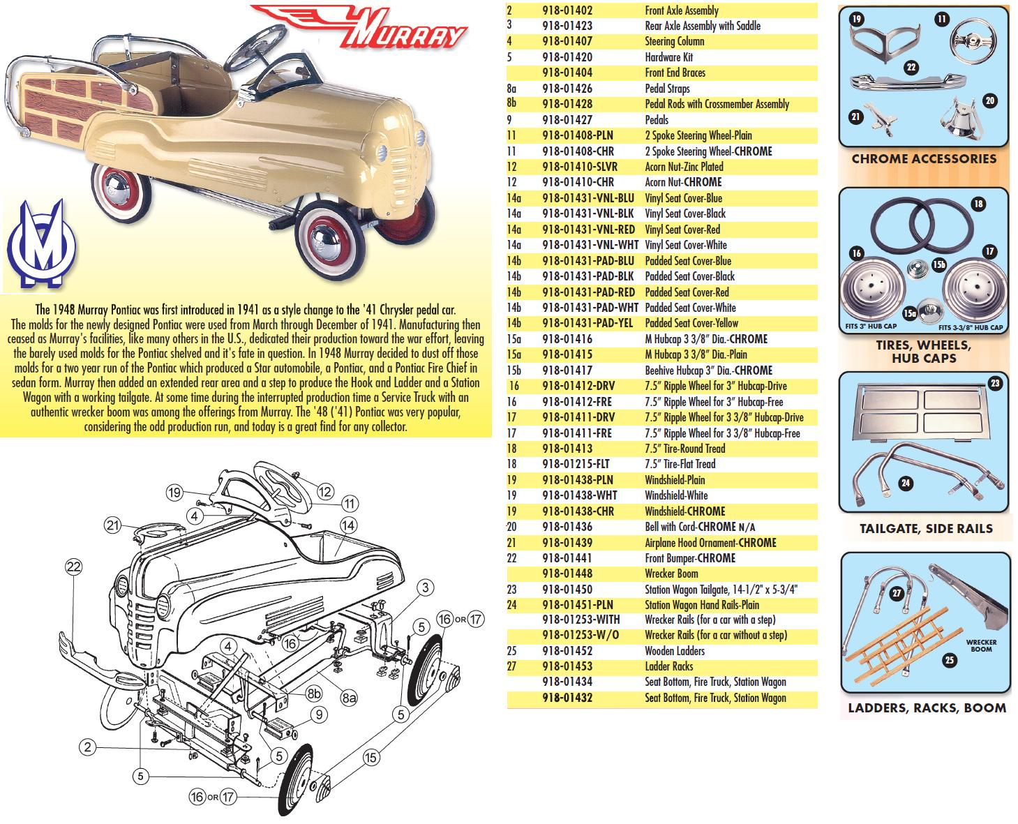 Murray® Sad Face Dip/Full Side Steering Column Blue Diamond Classics Pedal Car Parts